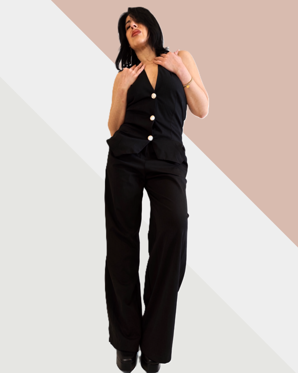 COMPLETO LADY HALTER NECK