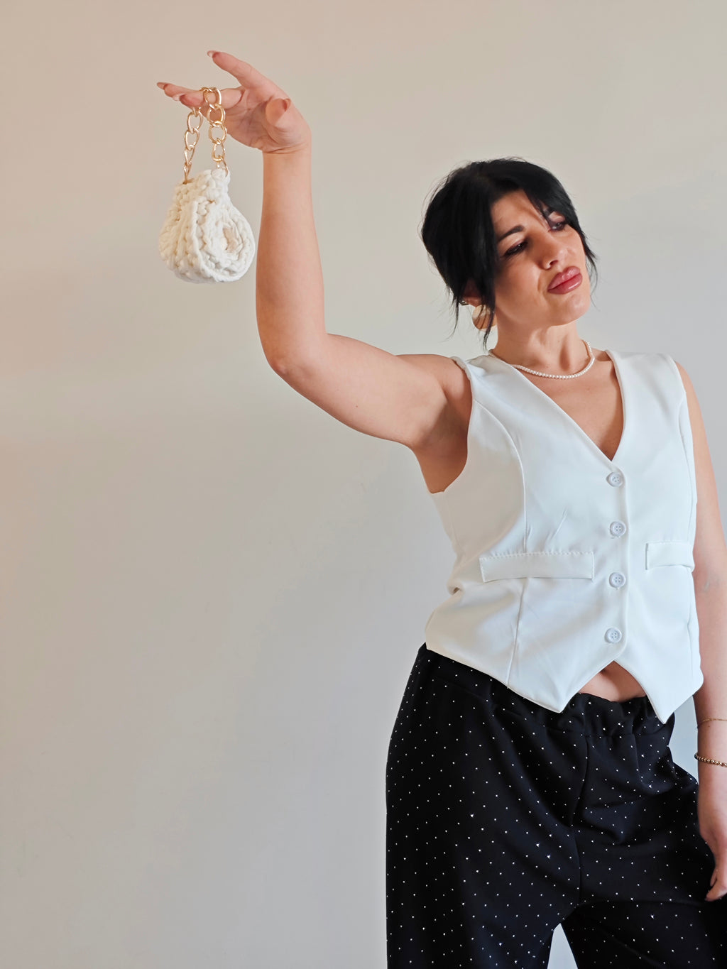 COMPLETO NERO CON BRILLANTINI