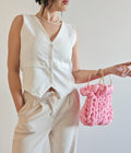 GILET BIANCO CON SCOLLO A V