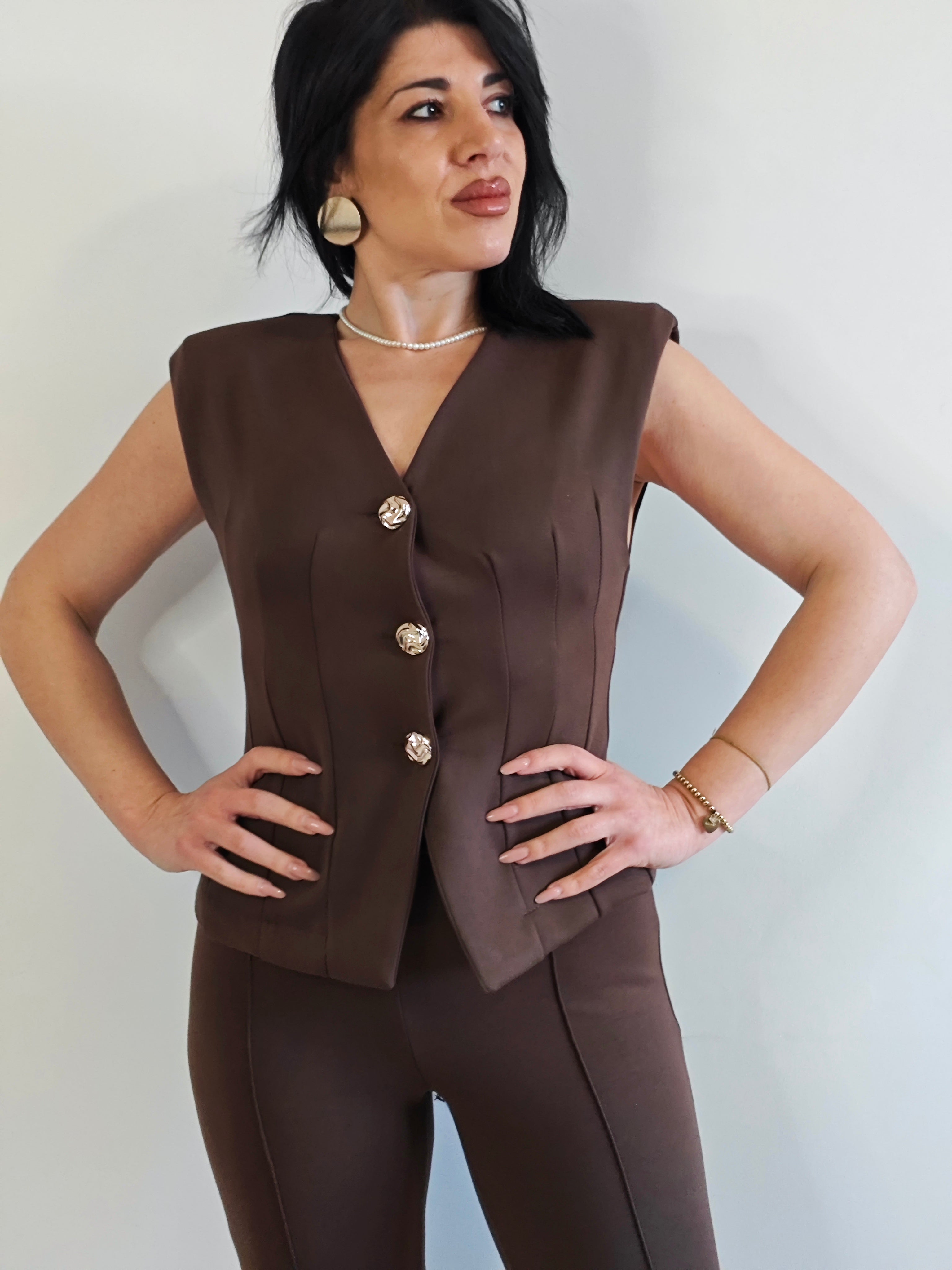 COMPLETO MARRONE SKINNY