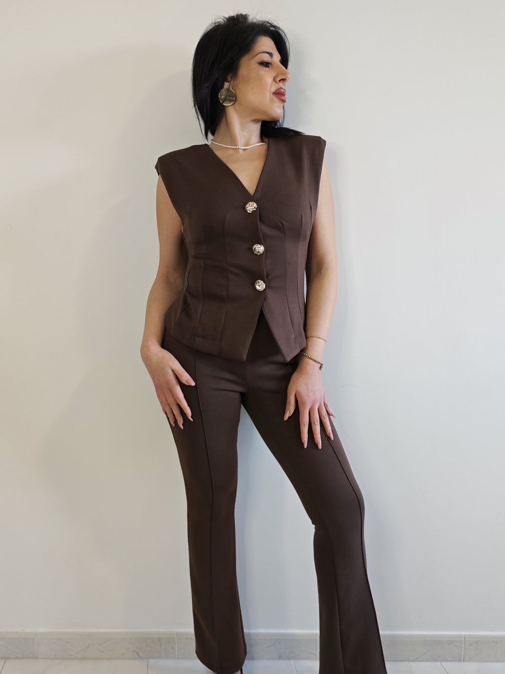 COMPLETO MARRONE SKINNY