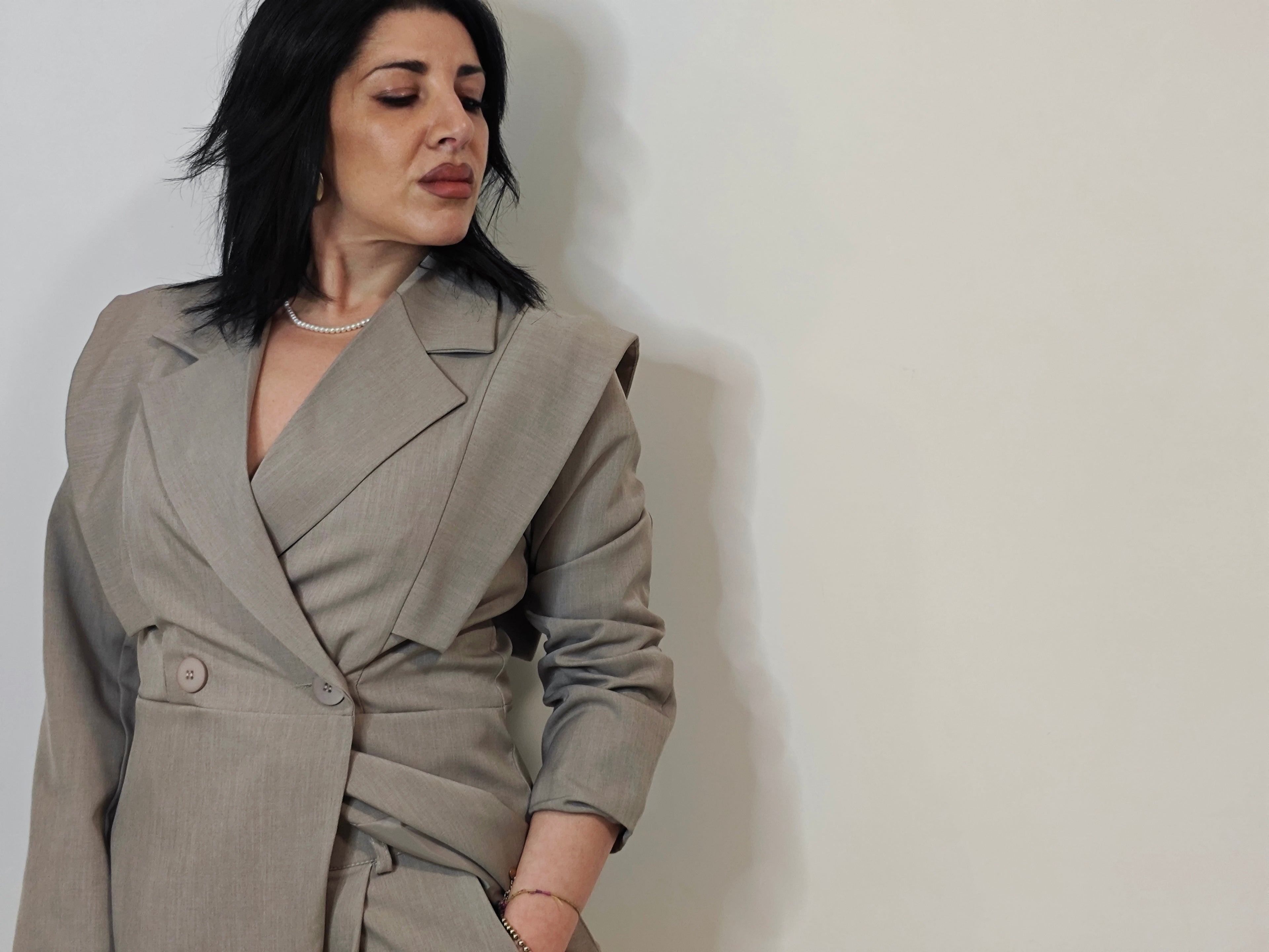 TAILLEUR BB COORDINATO BEIGE TORTORA