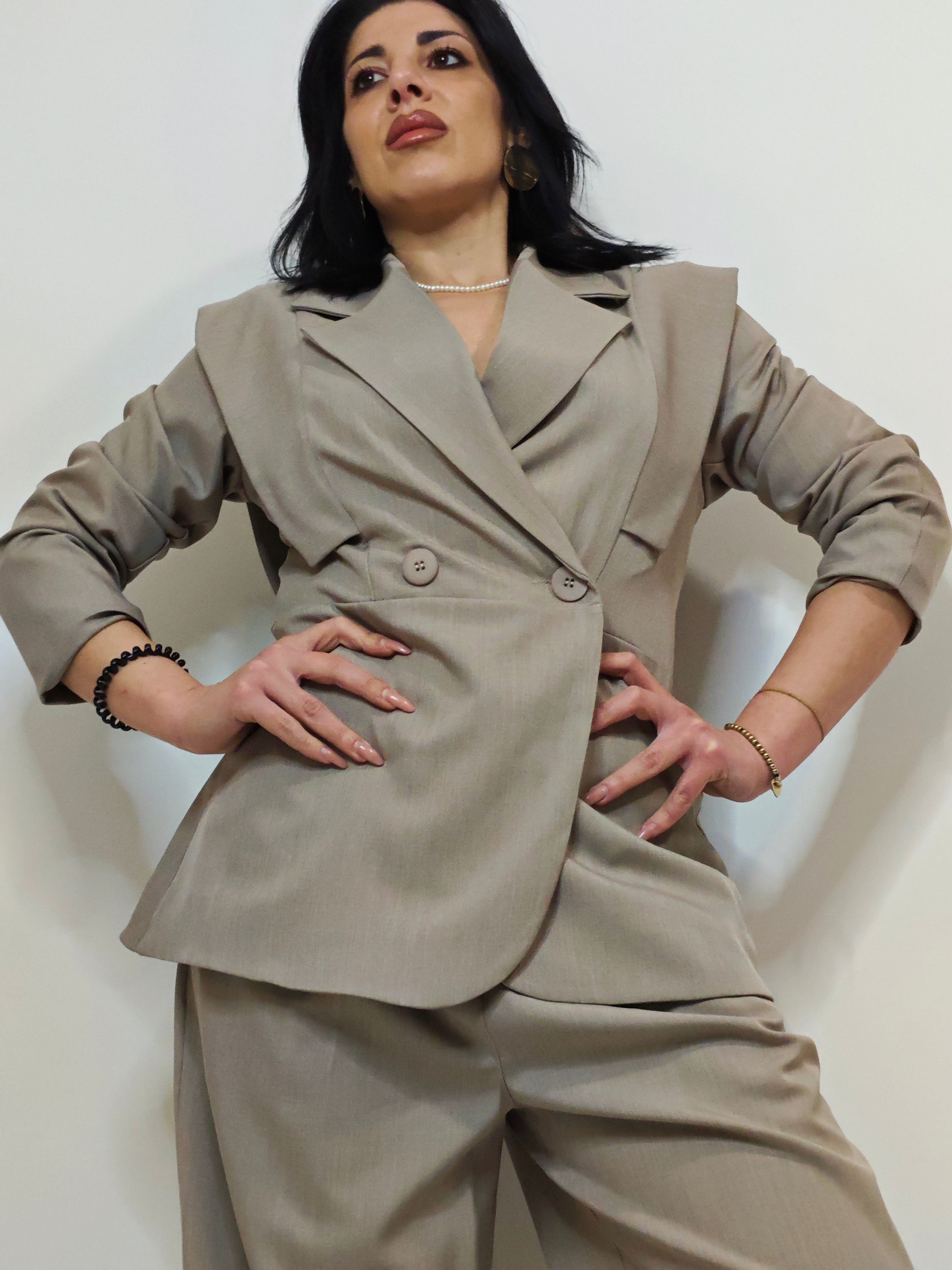 TAILLEUR BB COORDINATO BEIGE TORTORA