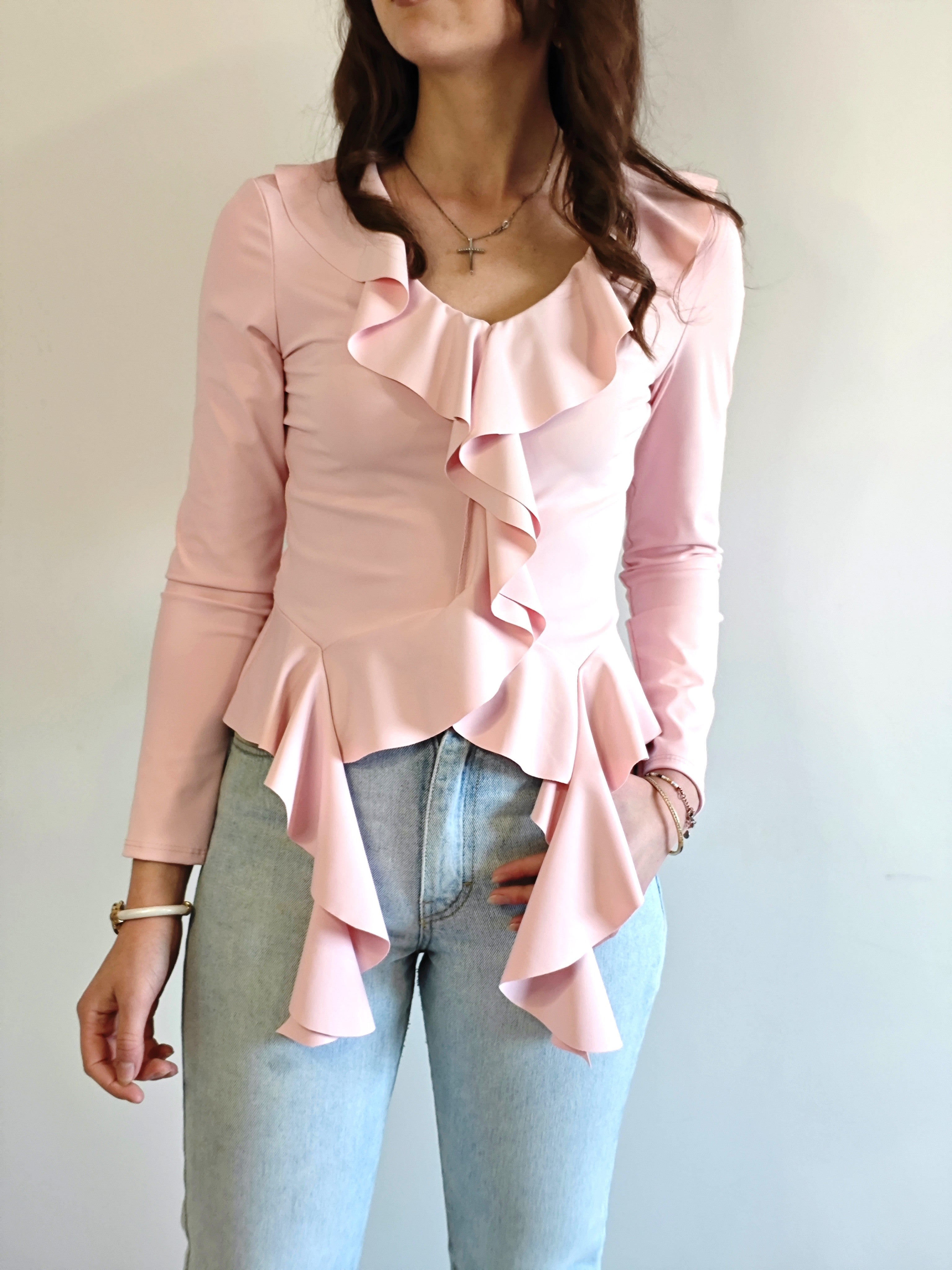 MAGLIA A BALZE ROSA PESCA