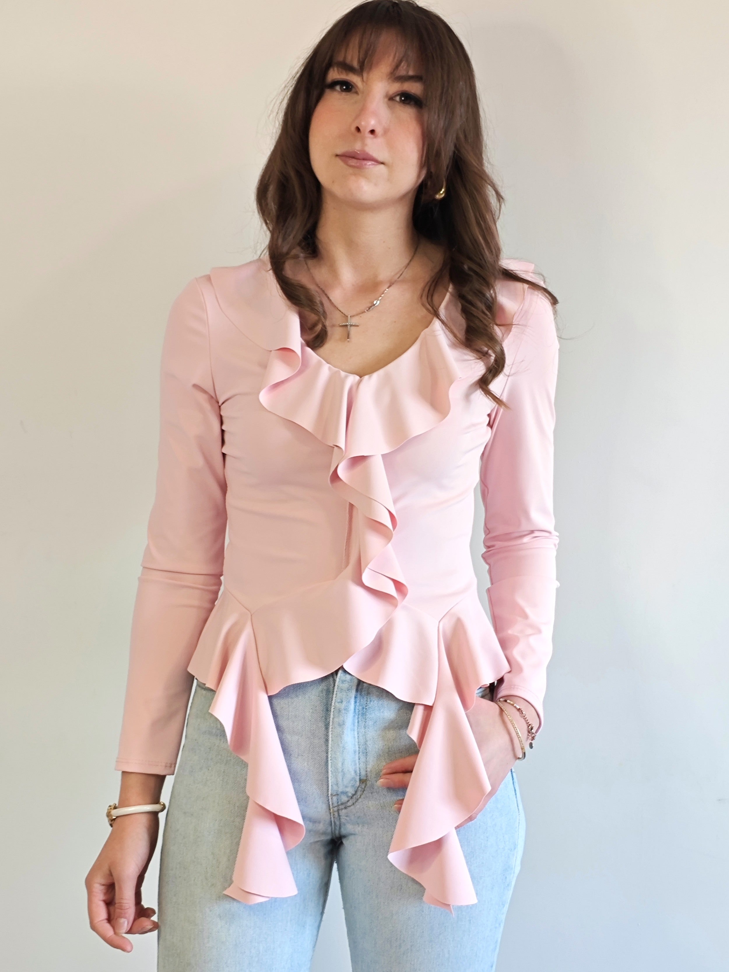 MAGLIA A BALZE ROSA PESCA
