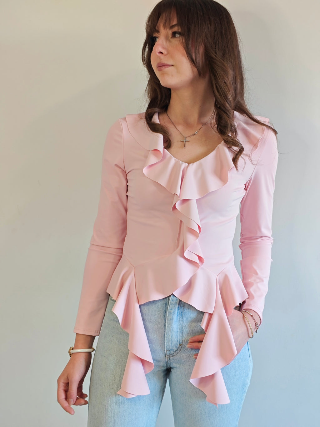 MAGLIA A BALZE ROSA PESCA