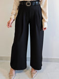 PANTALONI A PALAZZO ELEGANCE NERO