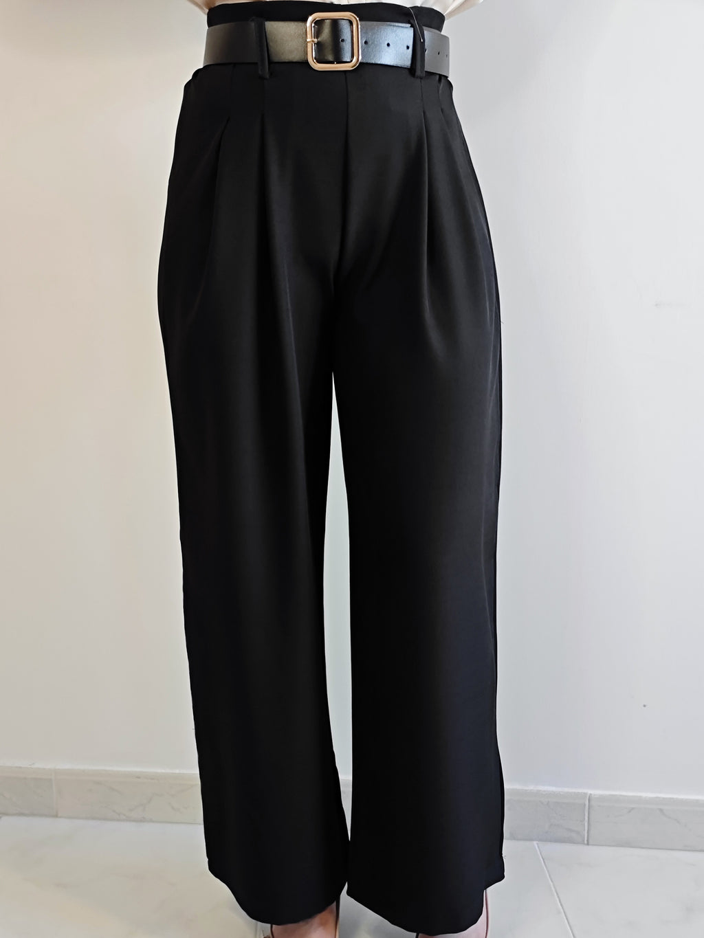 PANTALONI A PALAZZO ELEGANCE NERO