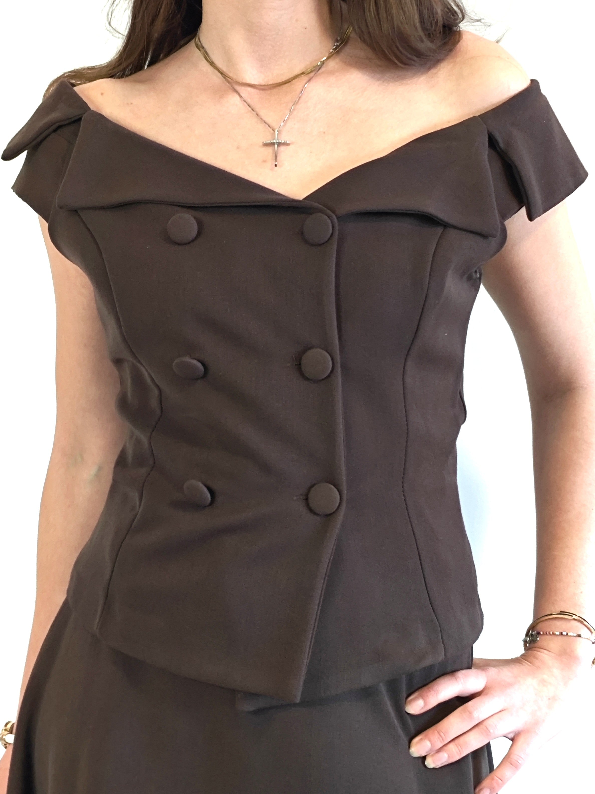 ABITO ELEGANTE MIDI CON SCOLLO A BARCA