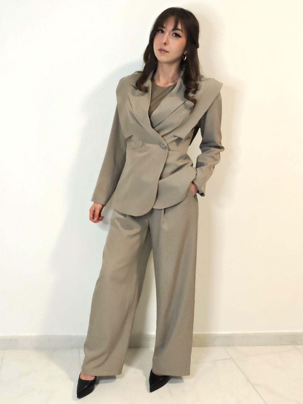 TAILLEUR BB COORDINATO BEIGE TORTORA