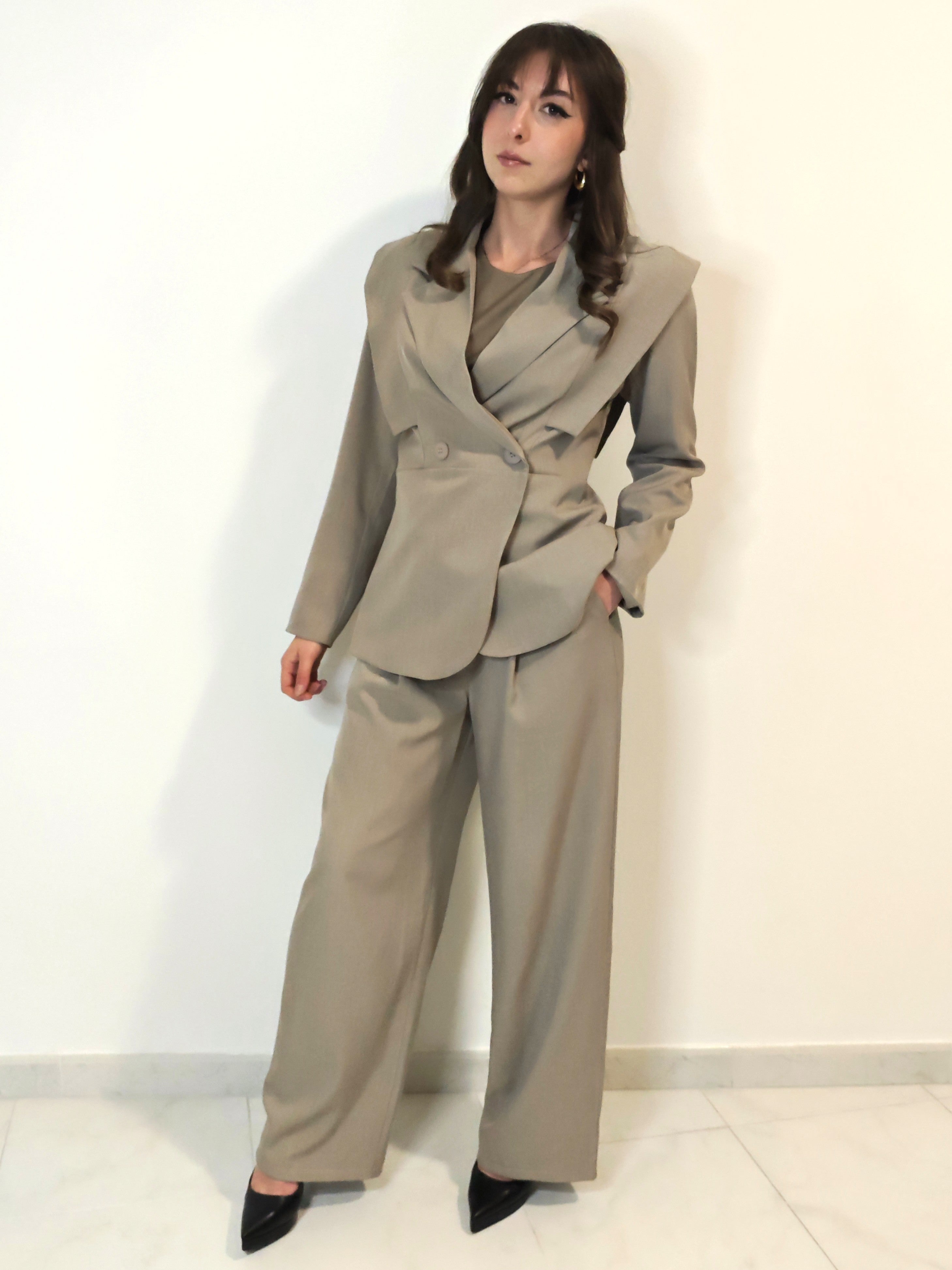 TAILLEUR BB COORDINATO BEIGE TORTORA